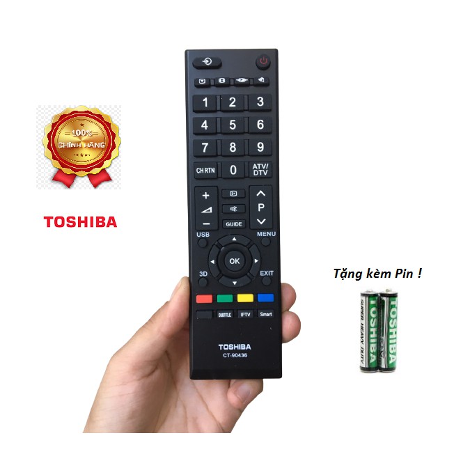 Điều Khiển TiVi TOSHIBA ngắn - Remote Tivi Toshiba CT-90436, LCD, hàng chính hãng