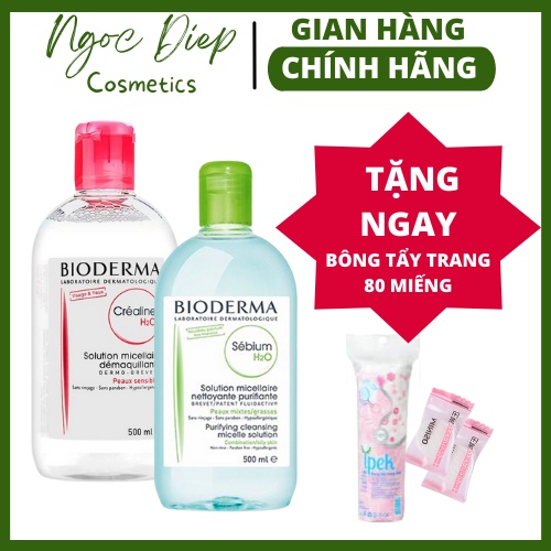 Nước tẩy trang Bioderma Sebium 500ml , tẩy trang Bioderma cho da dầu mụn - Ngọc Diệp cosmetics