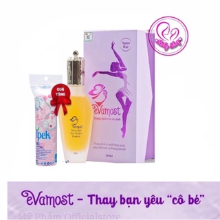 Dung dịch vệ sinh phụ nữ Evamost - sạch,hồng, thơm, khít thể tích 120ml + tặng bông tẩy trang