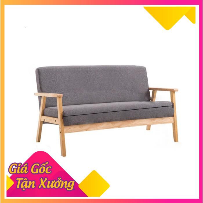 Ghế sofa dài khung gỗ chất nỉ phòng khách - ghế dài cho quán cà phê hiện đại GSF003