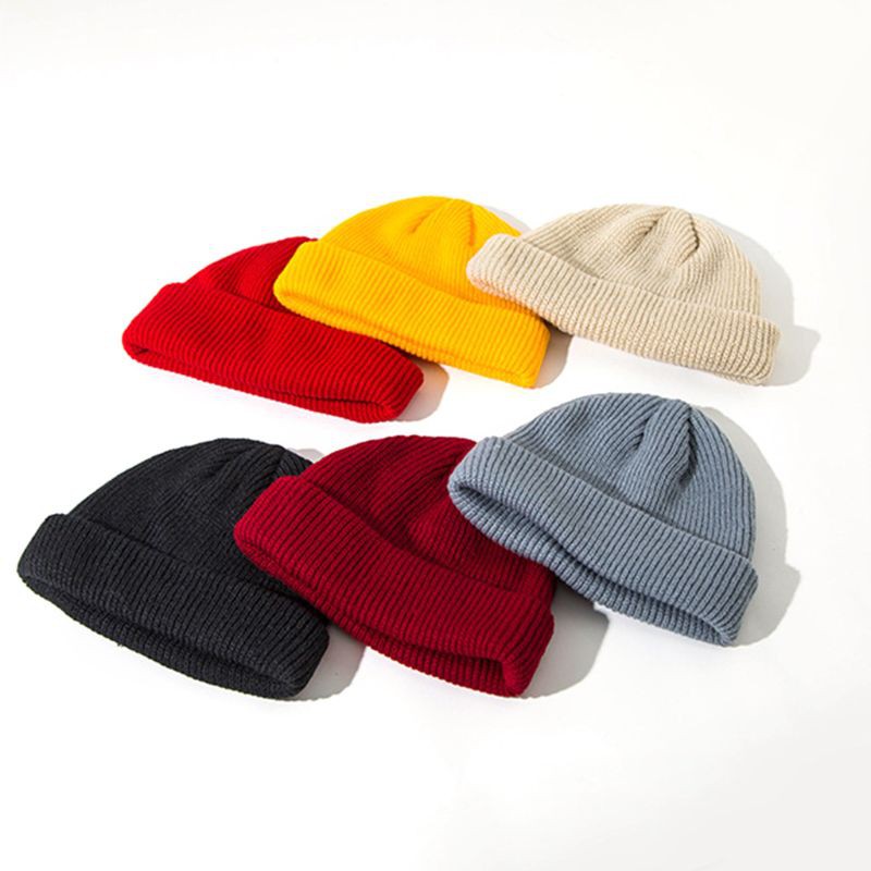 Mũ Len Beanie Phong Cách Retro 6 Màu Lựa Chọn