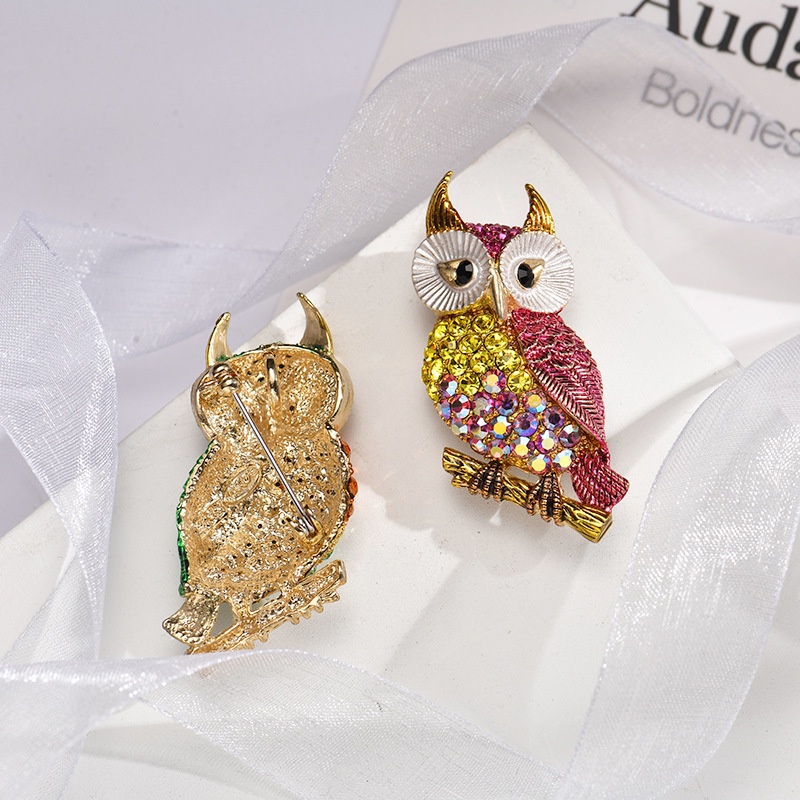 Ghim CàI ÁO HìNh Chú Cú ĐíNh Kim Cương Giả ThờI Trang Cho Nữ