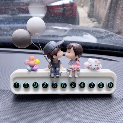 Bảng ghi số điện thoại tạm thời dành cho xe hơi, đồ chơi trang trí nội thất xe hơi  - Baihee