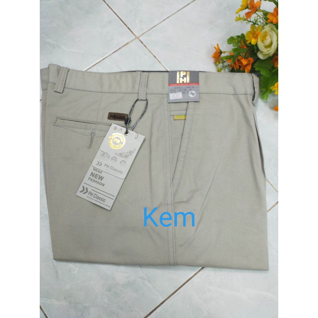 Quần kaki trung niên bigsize màu chuẩn