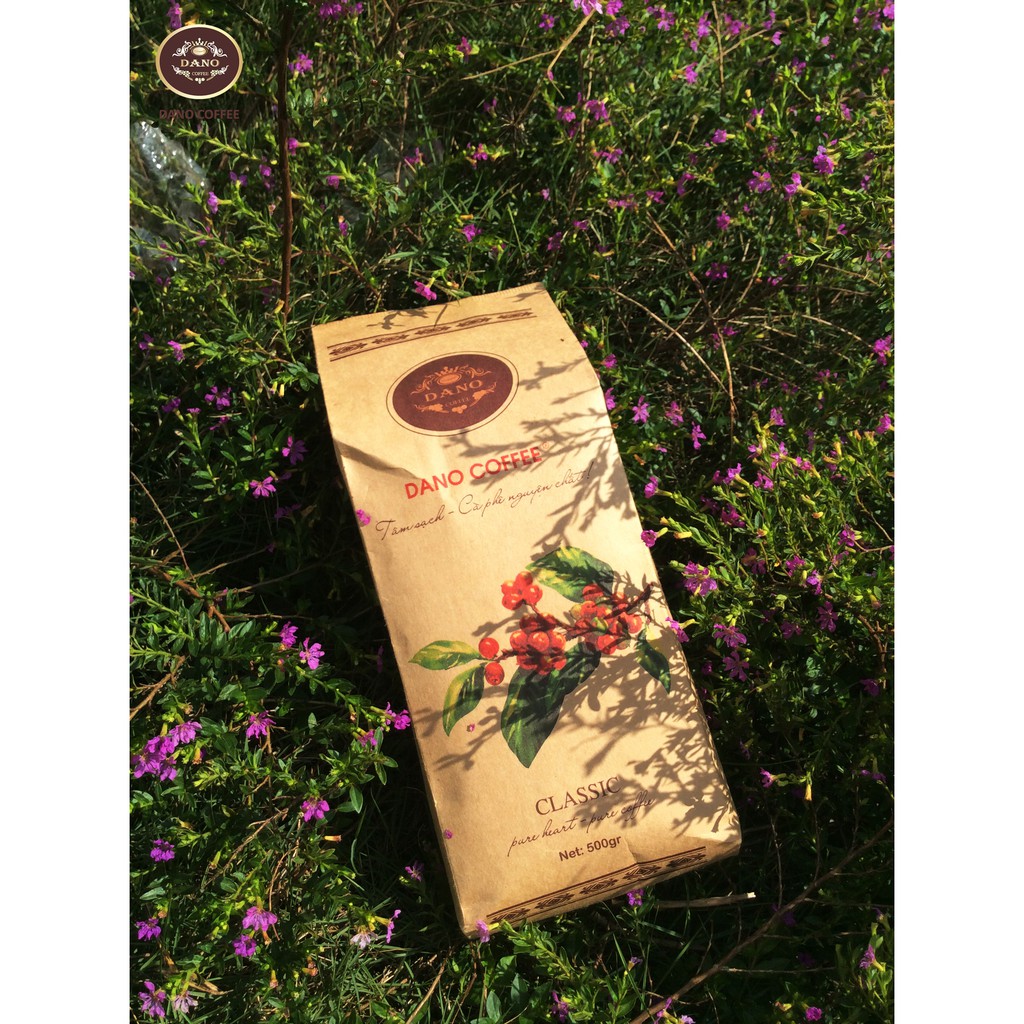 Cà phê nguyên chất Dano Coffee Cà phê Trung cấp Mix Arabica Robusta Culy tỉ lệ 10/45/45 Rang mộc 500gr tại Đắk Nông CC18