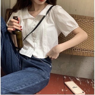 Áo sơ mi dáng croptop A02