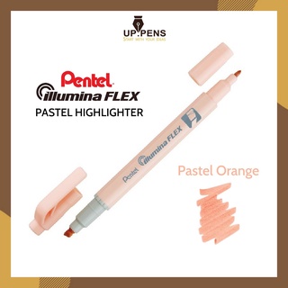 Bút dạ quang màu pastel 2 đầu Pentel Illumina - Mực cam pastel (Pastel Orange)