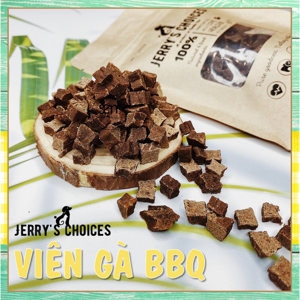 Bánh thưởng cho chó Jerry's Choices (Viên gà BBQ) 100gr/túi