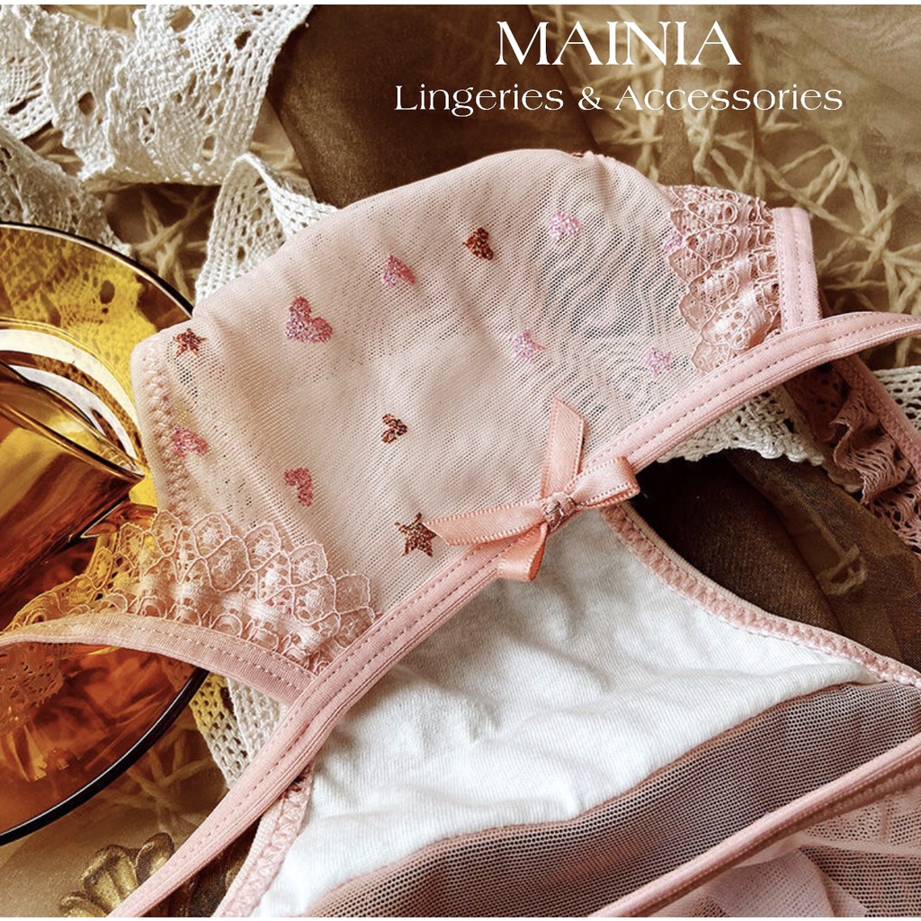 Quần Lót Ren Nữ Tim Sao Cách Điệu Chíp Ren Nữ Sexy Gợi Cảm Mainia Shop