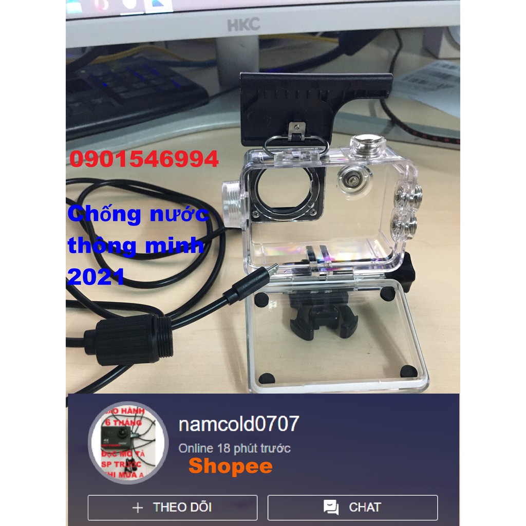 Vỏ chống nước sạc được cho camera hành trình eken h9r | BigBuy360 - bigbuy360.vn