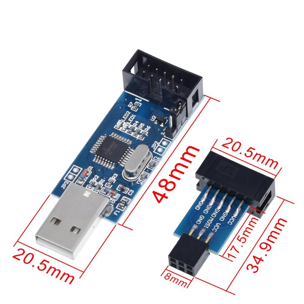 Bộ bo mạch lập trình Usbasp Usbisp Avr chuyên nghiệp chất lượng cao