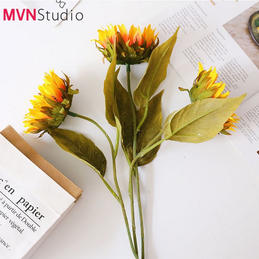 MVN Studio - Ins mẫu bông hoa hướng dương phụ kiện decor trang trí chụp ảnh