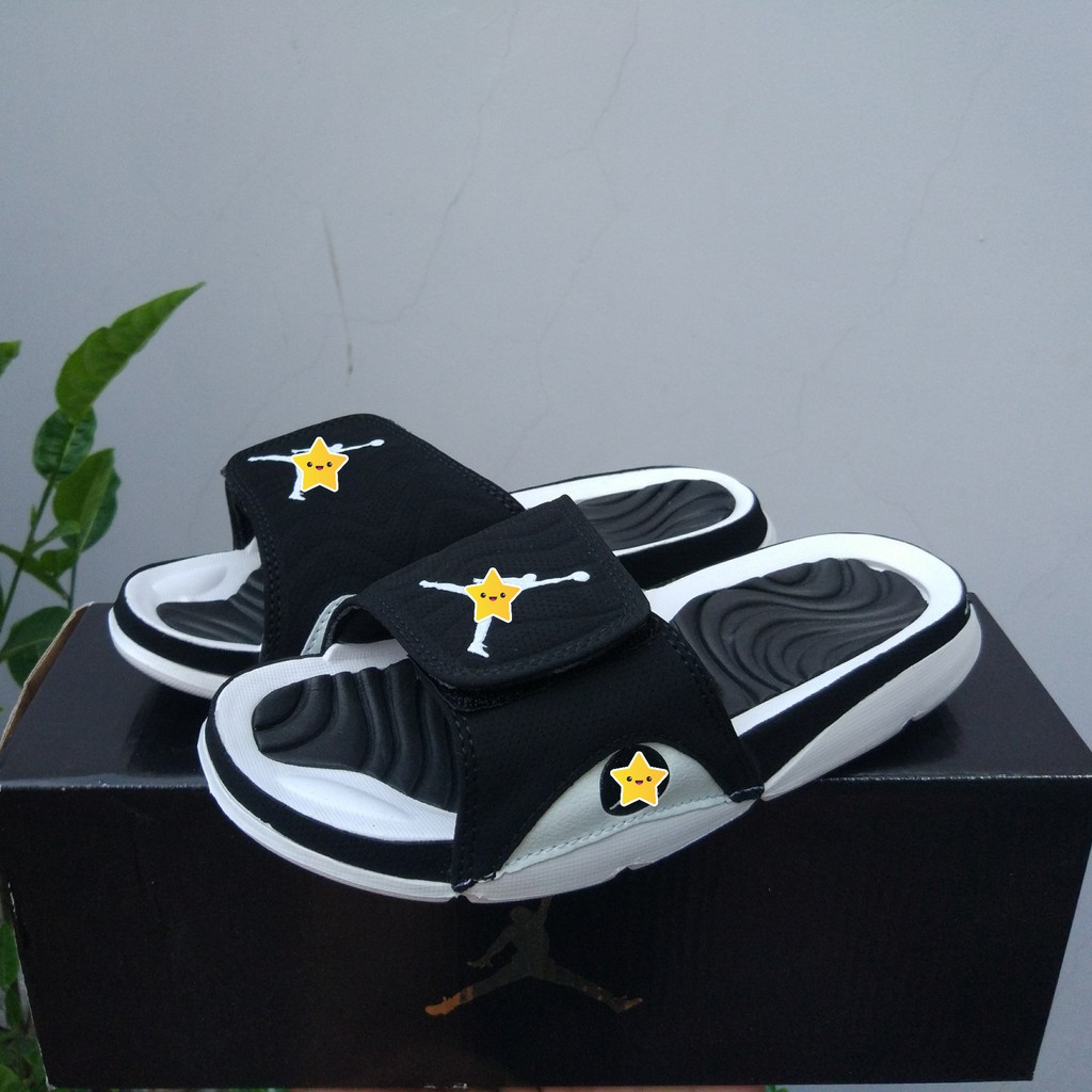 Dép jordan 3 đen trắng - Full box jordan