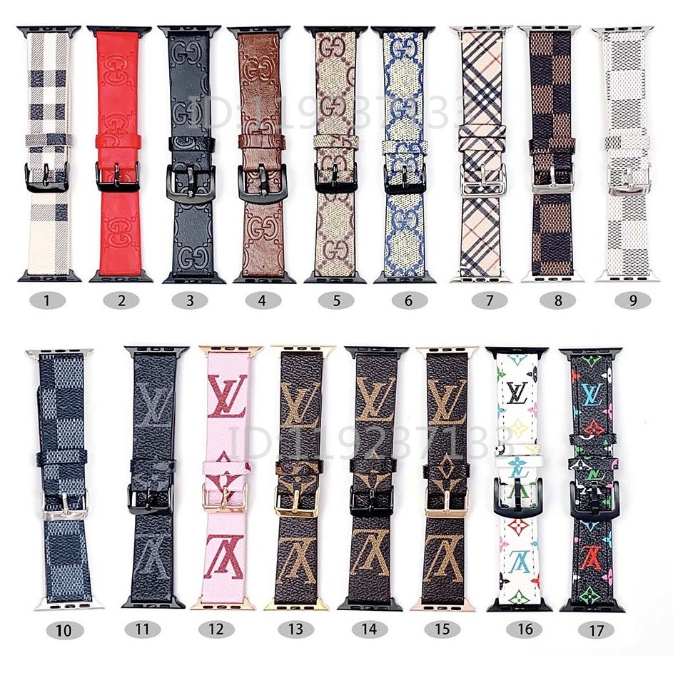 Dây đeo Apple Watch Strap 38/40mm 42/44mm Dây đeo thiết kế thời trang bằng da mềm, bền cho iWatch Series SE 6/5/4/3/2/1