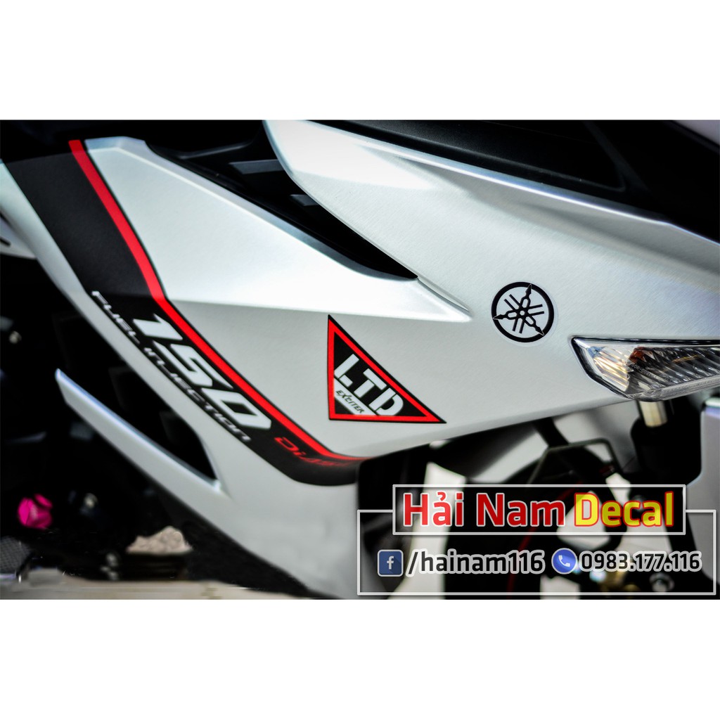 Tem Trùm Exciter 150 Trắng Đen Lđt