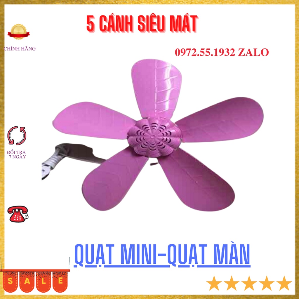 Quạt trần MINI 5 cánh, quạt treo màn, treo mùng đuổi muỗi, quạt cho em bé, siêu êm tiết kiệm điện nhé