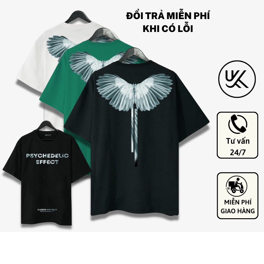 Áo Thun Tay Lỡ MIKENCO Psychedelic Effect, áo phông unisex Form rộng oversize, chất liệu Cotton. KKIM Shop