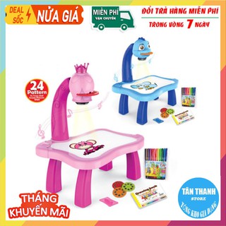❤️Bàn vẽ thông minh❤️có máy chiếu hình ảnh có nhạc cho bé tập tô vẽ sáng tạo phù hợp trẻ em từ 2 tuổi
