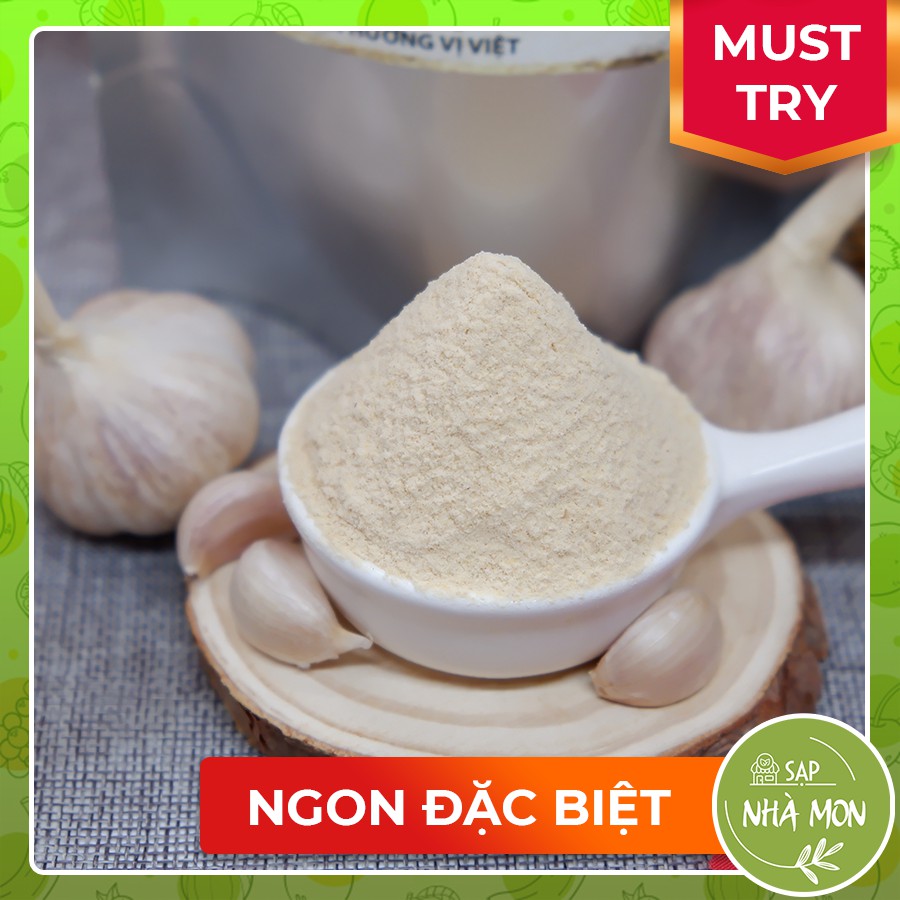 250g - Bột Tỏi Nguyên Chất Khô Sấy Ướp Thịt - Bột Hành Tỏi Hữu Cơ Kinh Môn Hải Dương Ngon