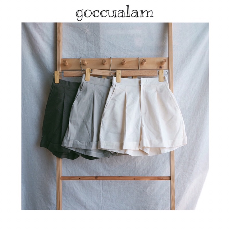 Quần short linen gập gấu by Góc của Lam