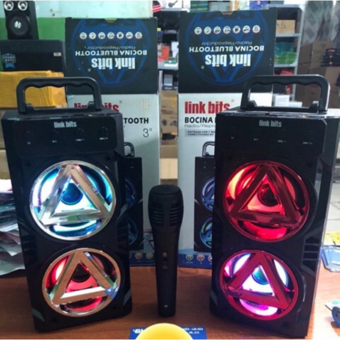 Loa Karaoke Bluetooth Mini Tặng Kèm Mic Có Dây Vb331