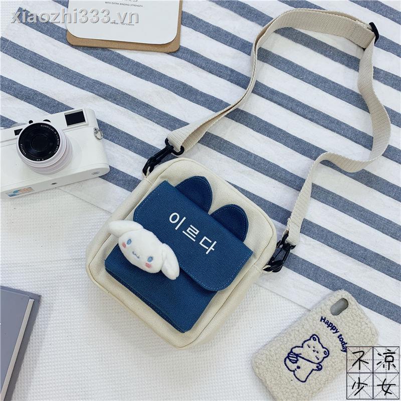 ví nũ bóp đầm nữ ví bóp dự tiệc ví cầm tay nữ mini cute ví cầm tay nữ cute ví đựng tiền nữ ví bóp dài Túi đeo chéo vải canvas phong cách Hàn Quốc dễ thương dành cho nữ