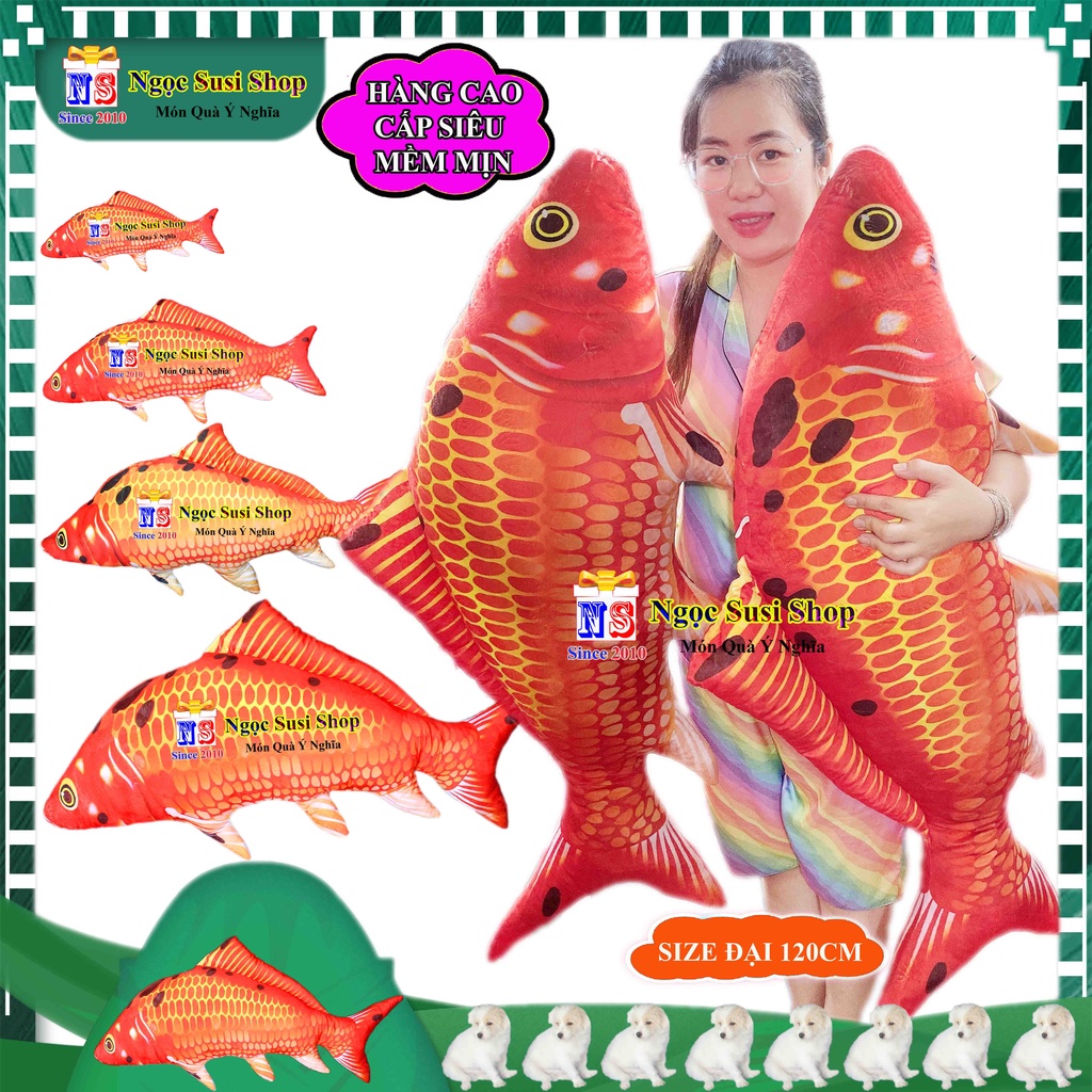 GẤU BÔNG CÁ CHÉP RẤT DÀI SIÊU DỄ THƯƠNG ÔM NGỦ - THÚ NHỒI BÔNG HÌNH CON CÁ CHÉP SIÊU ĐẸP