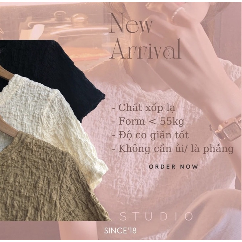Áo thun xốp nhăn hot hit xinh | BigBuy360 - bigbuy360.vn