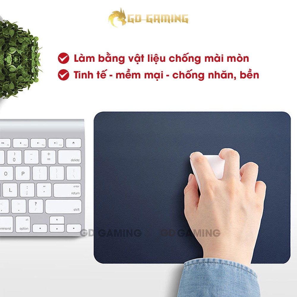 Miếng Lót Chuột, Lót Bàn Máy Tính  GD Gaming Chất Liệu Da PU Kích Thước 100x50, 90x40, 80x30 cm  Hai Mặt Thay Đổi