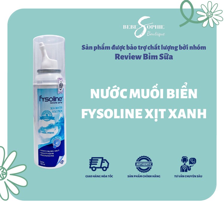 [CHÍNH HÃNG] Nước muối sinh lý FYSOLINE vệ sinh mắt, mũi, miệng cho bé