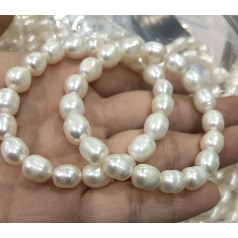Vòng tay hạt ngọc trai nhân tạo gạo 9ly