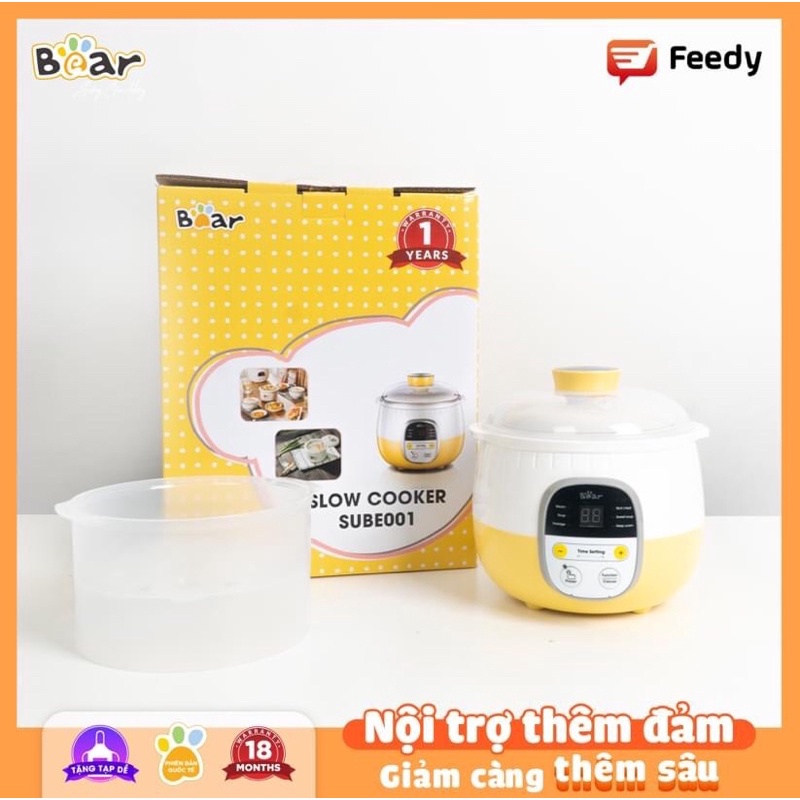Nồi Hầm Cháo BEAR 0,8L ( Hàng Quốc Tế )