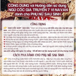Ngũ cốc NAVAN chính hãng (lợi sữa, kích sữa)