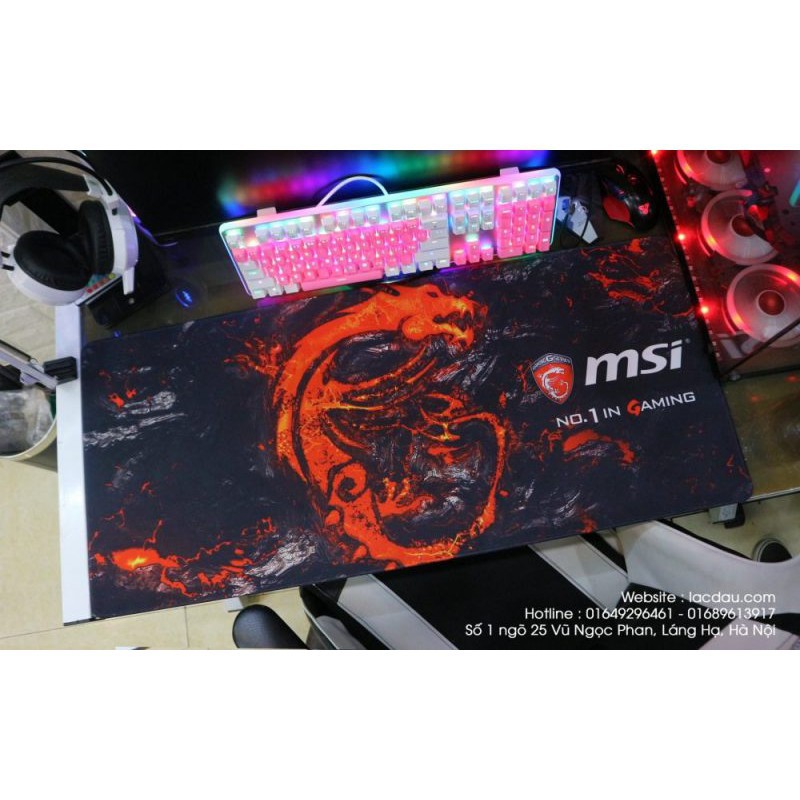 Pad chuột MSI GAMING (900x400x2,5mm) - (Bàn di chuột/Lót chuột cỡ lớn Size 94 HÀNG CHÍNH HÃNG)