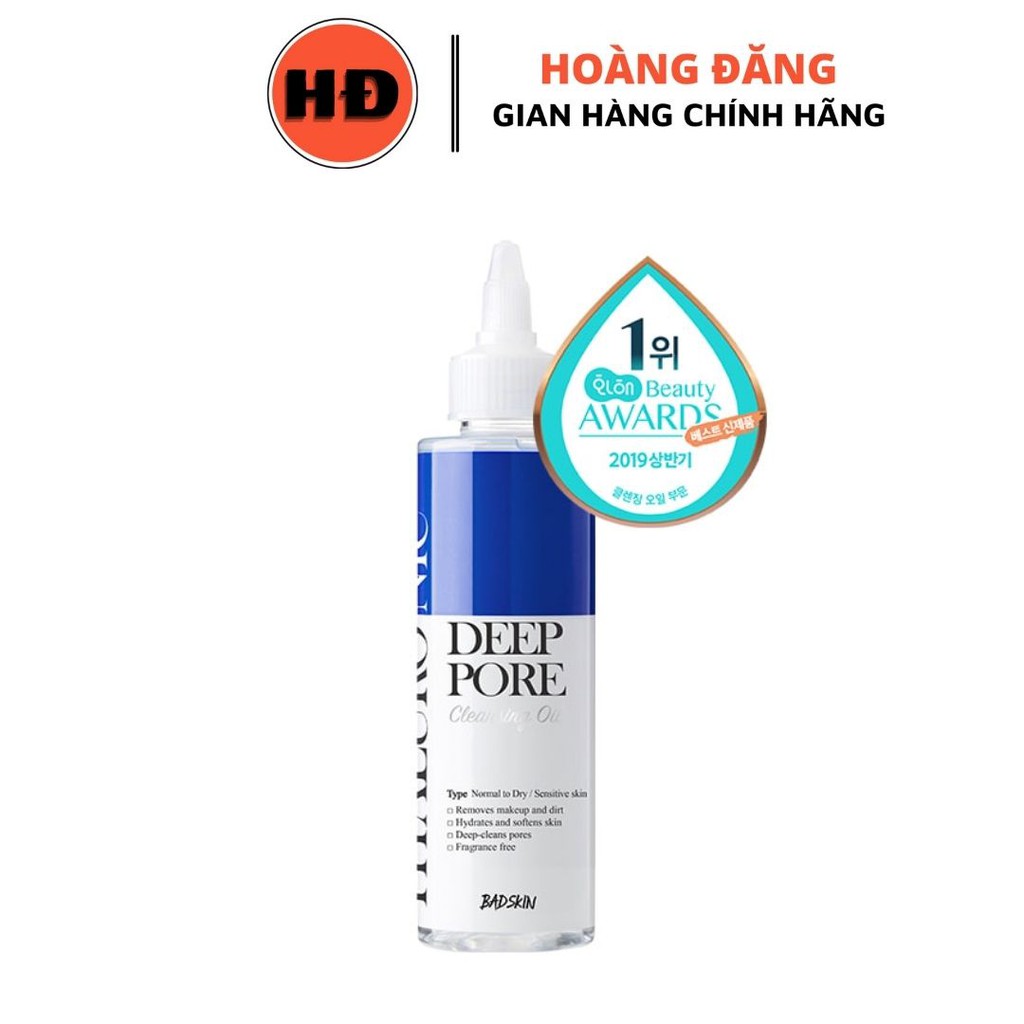 Dầu tẩy trang Badskin Hyaluronic Deep Pore Cleansing oil