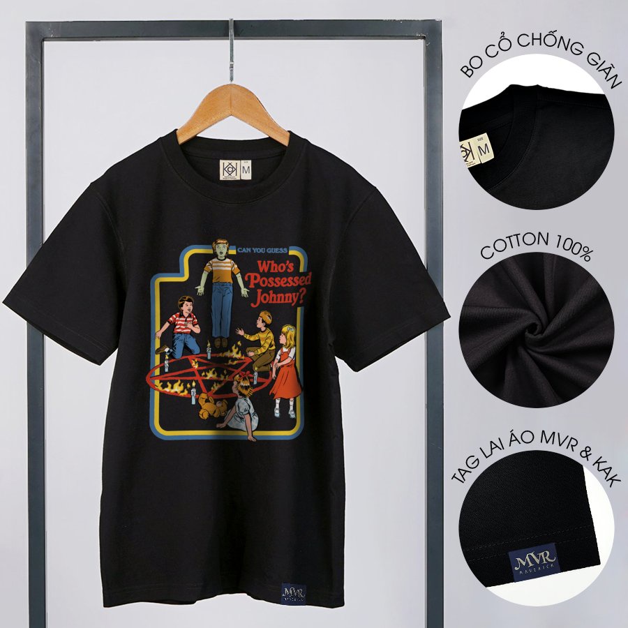 Áo thun nam nữ Cotton phông unisex thoáng mát phong cách hoạt hình rock Mỹ MVR KK3905