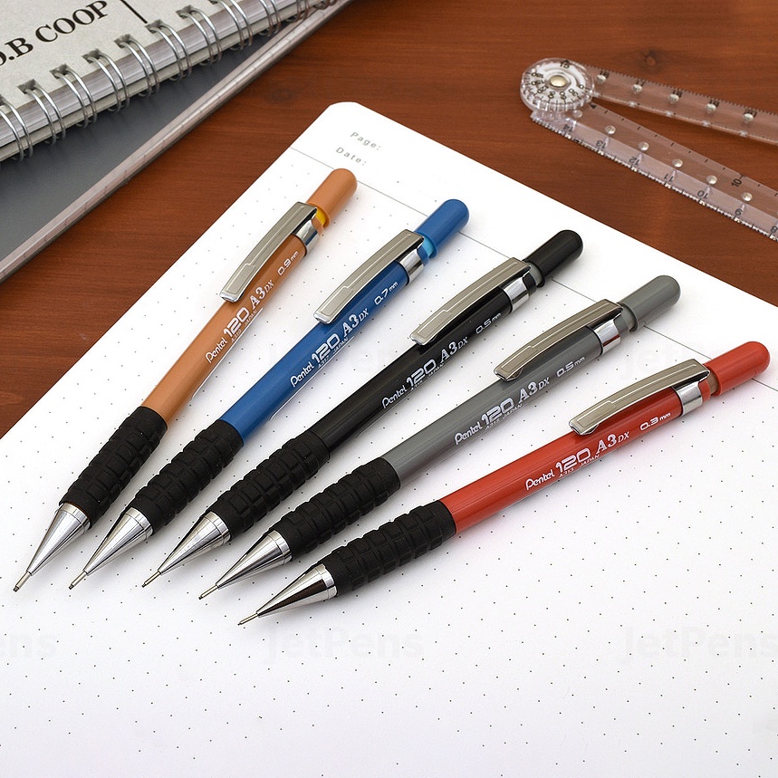 Bút Chì Kim Kỹ Thuật Pentel 120 A3 | Ngòi Bút Bằng Thép Chắc Chắn | Hạn Chế Gãy Ngòi | Mechanical Pencil | 4 Cỡ Ngòi