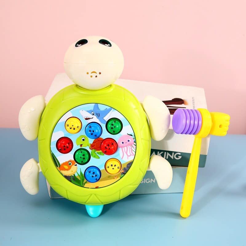 ĐỒ CHƠI ĐẬP CHUỘT HÌNH RÙA SIÊU YÊU CHO BÉ - MẪU 8 CON CHUỘT