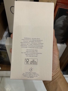 Nước hoa Ck One edt 200ml fullbox 