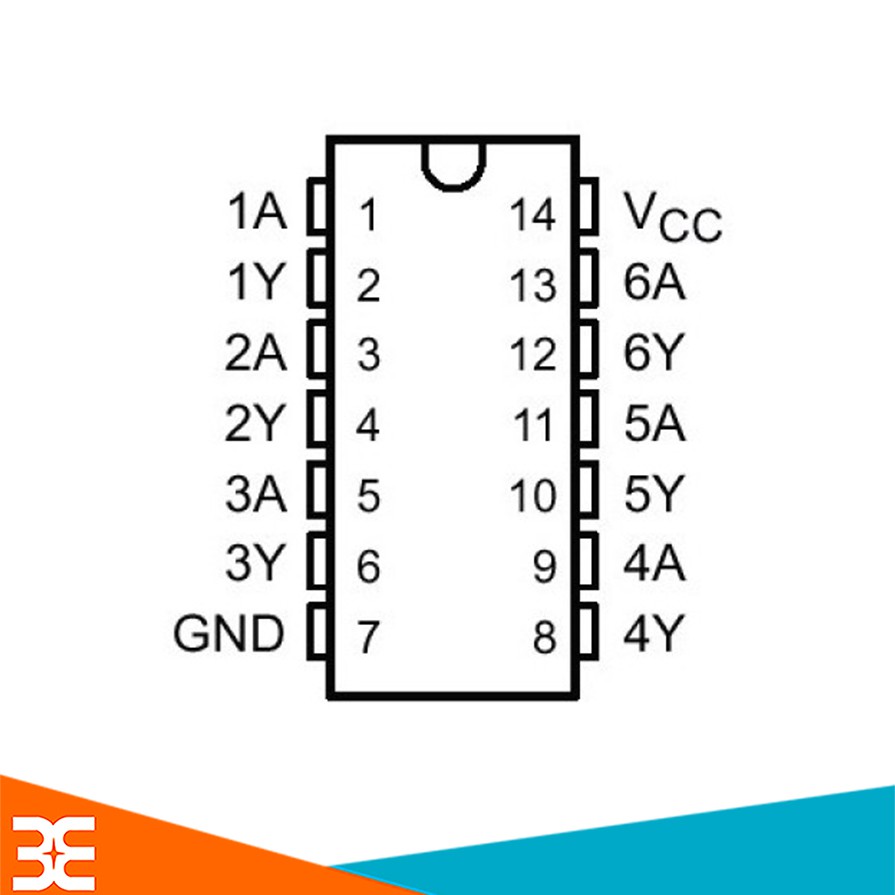 Sản Phẩm 74LS04 Hex Inverter DIP14