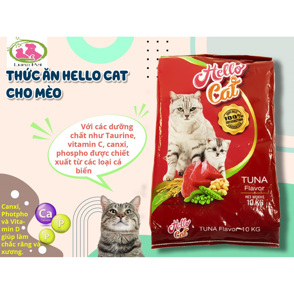 Thức ăn cho mèo Hello Cat - Tuna Flavor 400g - Thức ăn hạt cho mèo