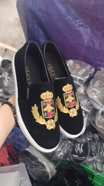 Giày lười nam in bông lúa và ong siêu đẹp | BigBuy360 - bigbuy360.vn