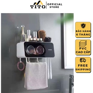 Kệ để bàn chải đánh răng đa năng, Kệ treo bàn chải đánh răng dán tường nhà tắm siêu chắc chắn