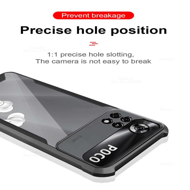 Ốp Điện Thoại TPU Acrylic Chống Sốc Cho Xiaomi Poco X4 M4 Pro NFC M4Pro X4Pro X4NFC M4 4G 5G
