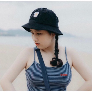 Mũ vải thô hoa cúc