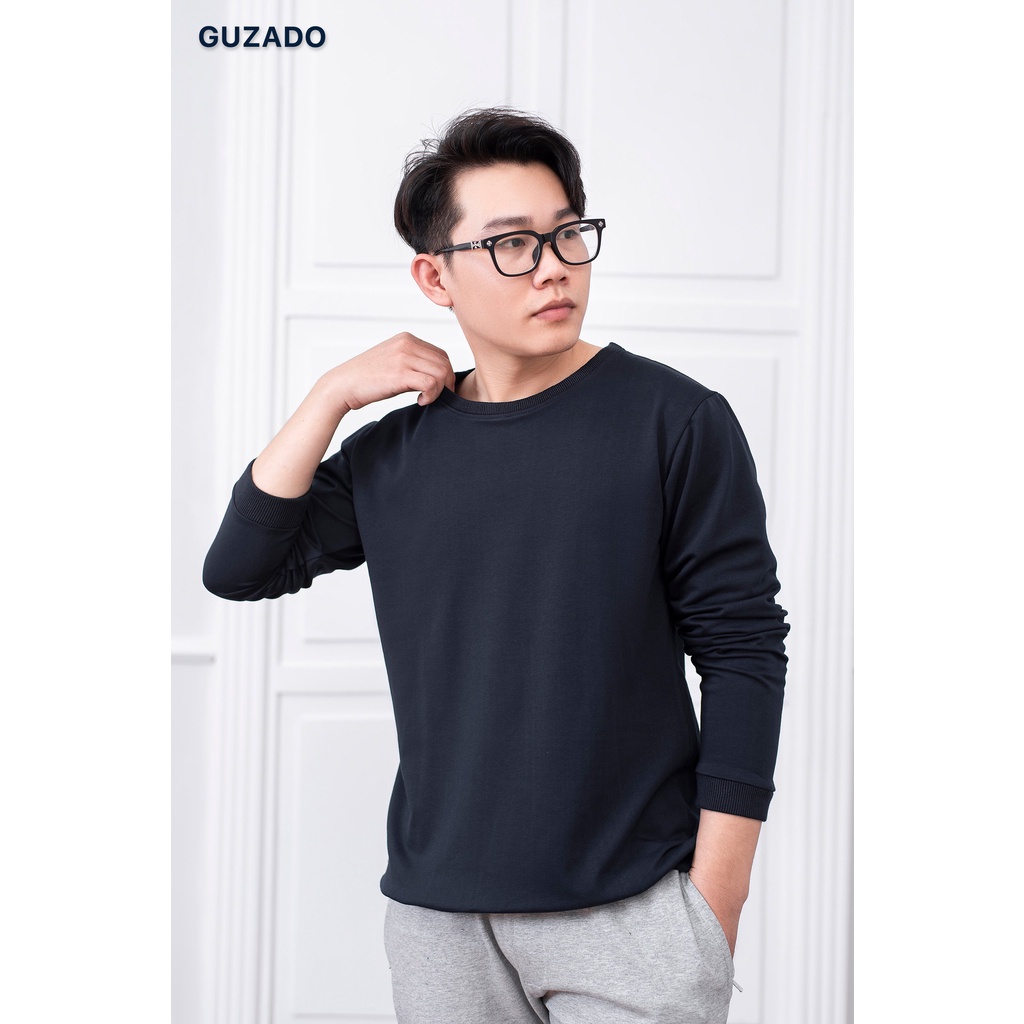 Áo Thun Nam Dài Tay Guzado Chất nỉ cá sấu,Phong cách trẻ trung năng động,Co Giãn Vận Động Thoải Mái GTD2118 | BigBuy360 - bigbuy360.vn