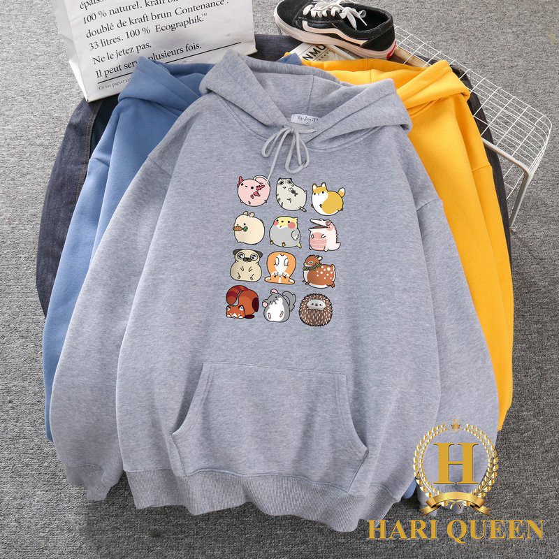 Áo hoodie nhiều con vật ngộ nghĩnh HARI1020