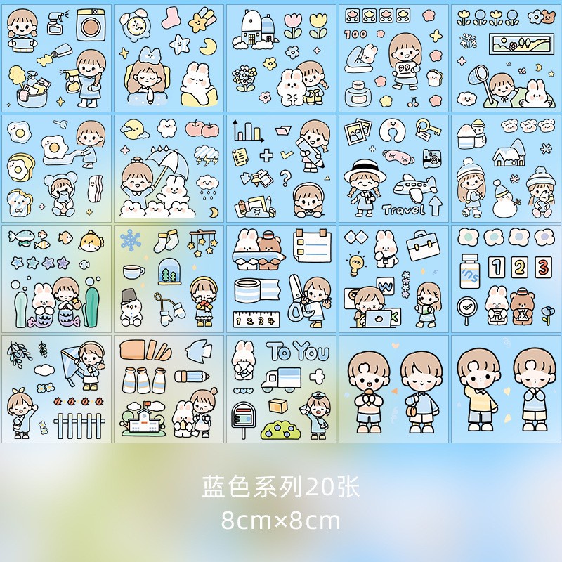 Sticker Chống Nước Trang Trí Bình Nước , Đồ Dùng Kute Dễ Thương