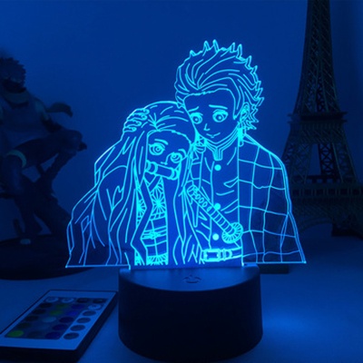 Đèn ngủ Led 3d hình Anime Demon Slayer thiết kế độc đáo