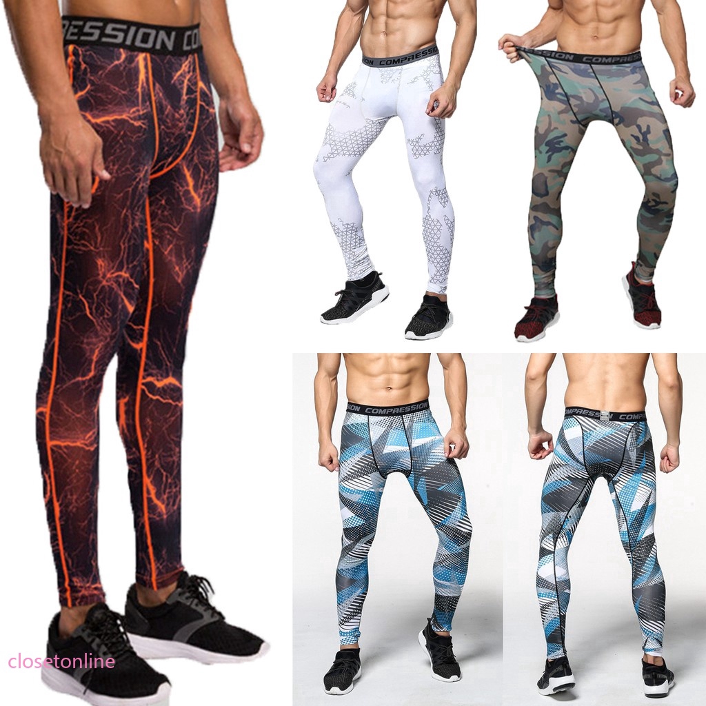 Quần legging họa tiết rằn ri tập thể thao năng động cho nam